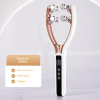 Home V-Roller EMS Microcurrent Electric Smart Red And Blue Dual-Wave Roller Massager Face Slimming Instrument Ems Micro Current Lifting Tightening